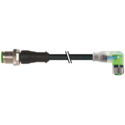 MURRELEKTRONIK 7000-40641-6200600 - Cavo M12 maschio 0° M8 femmina 90° LED 3poli 6m