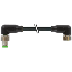 MURRELEKTRONIK 7000-89581-6410100 - M8 maschio 90° / M8 femmina 90° schermato 1m MURRELEKTRONIK 7000-89581-6410100 - M8 maschio 90° / M8 femmina 90° schermato 1m
