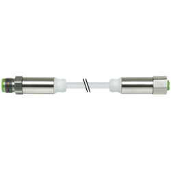 MURRELEKTRONIK 7044-40021-2140100 - M12 Steel maschio diritto/M12 Steel femmina diritto